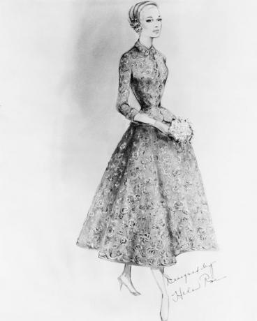 Grace Kelly tsiviil- tseremoonia pulm kleit eskiis