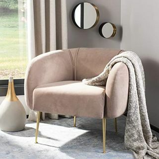 Couture Home Alena sajandi keskpaik kahvatu lillakas ja kuldne tool