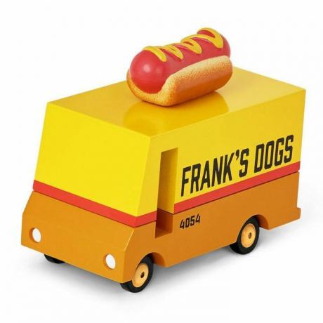 Puidust hotdogi veoauto